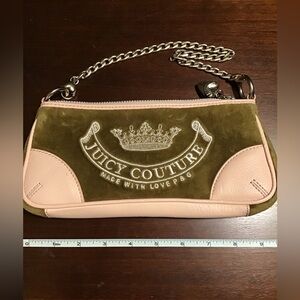 Juicy Couture Olive and Pink Chain Bag